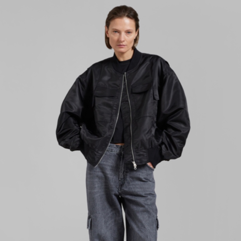 Frankie Shop Onyx Bomber Jacket